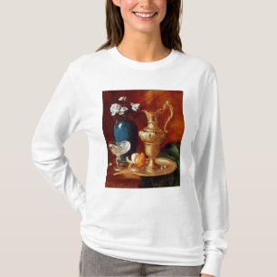 Camiseta Ainda vida de um ewer da porca jovem, vaso das
