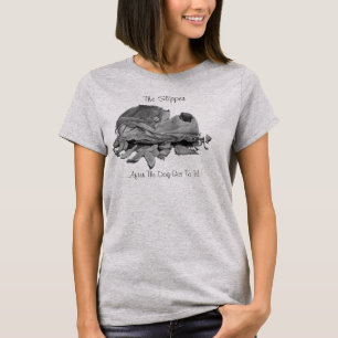 Camiseta ainda vida do deslizador rasgado com slogan