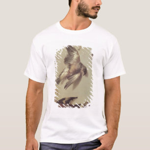 Camiseta Ainda vida dos pássaros inoperantes e de um rato,