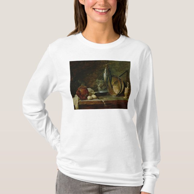 Camiseta Ainda vida: Menu do dia rápido, 1731 (Frente)