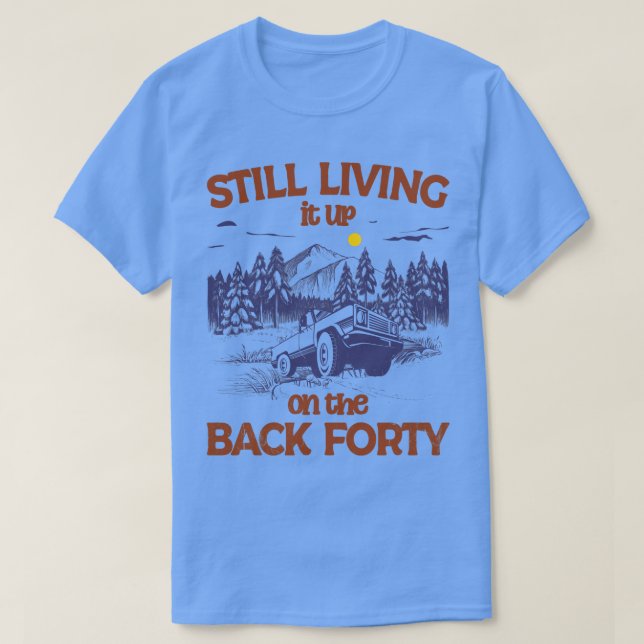 Camiseta Ainda vivendo no fundo 43 (Frente do Design)