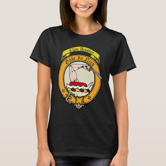 Camiseta Ainsley Clan Scottish Crest (Frente)
