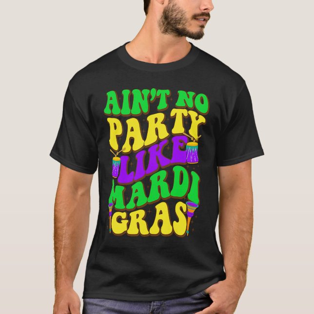 Camiseta Ain't No Party Like Mardi Gras Party Jester Outfit (Frente)