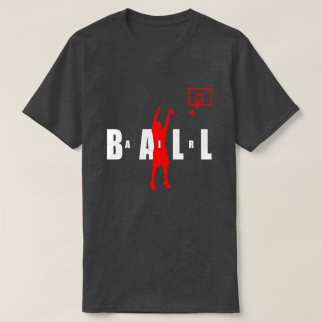 Camiseta Air Ball Engraçado Sports Basball Memória Para Bas (Frente do Design)