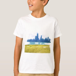 Camiseta Air Brushing Chicago Skyline Art