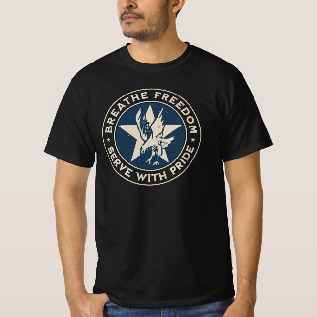 Camiseta Air Force - Breathe freedom, serve with pride. (Frente)