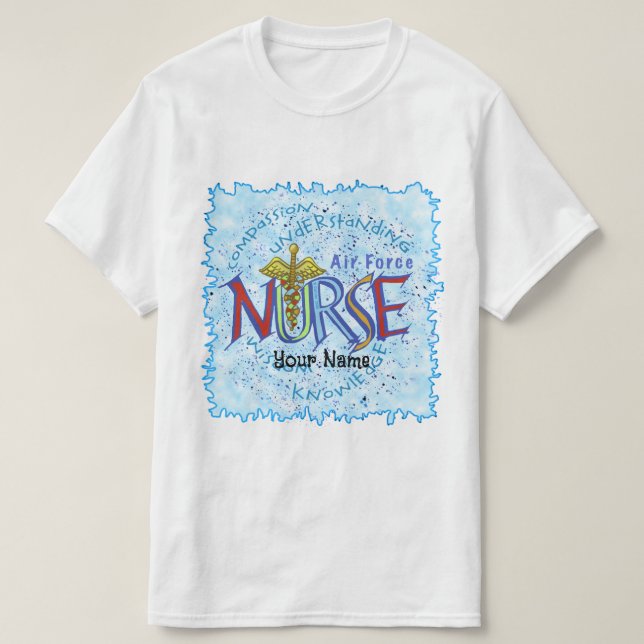 Camiseta Air Force Nurse Motto (Frente do Design)