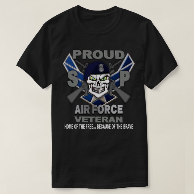 Camiseta Air Force Security Forces Veteran T-Shirt (Frente do Design)