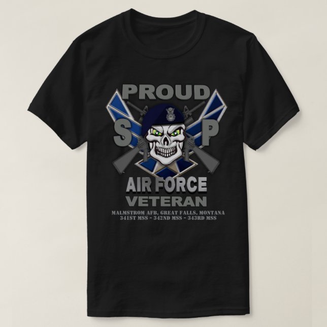 Camiseta Air Force Security Forces Veteran T-Shirt (Frente do Design)
