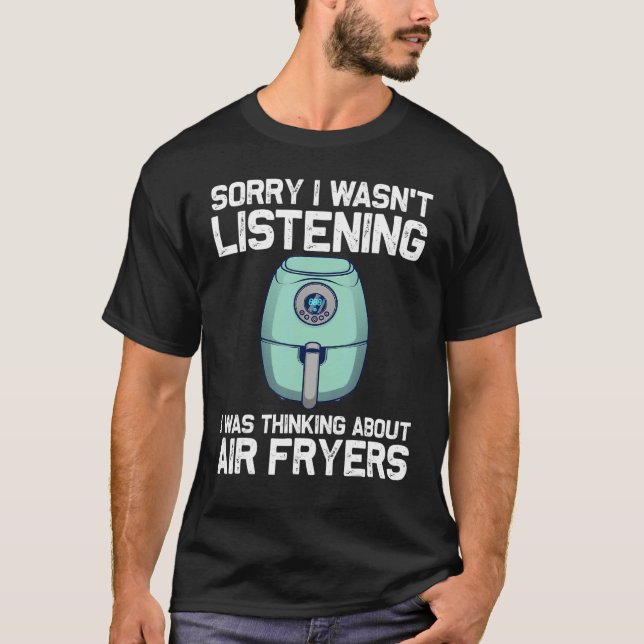 Camiseta Air Fryer Men Mulheres Cozinham Cozinhar (Frente)