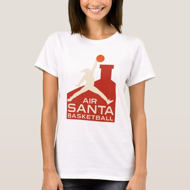 Camiseta AIR SANTA – Funny Xmas Basketball Classic T-Shirt (Frente)
