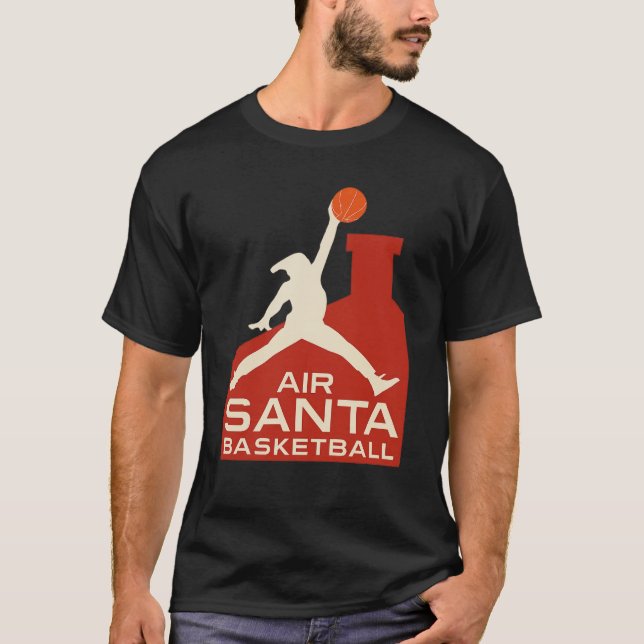 Camiseta AIR SANTA – Funny Xmas Basketball Classic T-Shirt (Frente)
