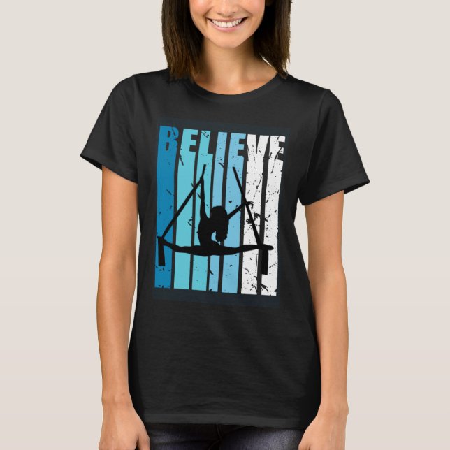 Camiseta Air Yoga Aerialist Retro Believe Turquoise Air Yog (Frente)