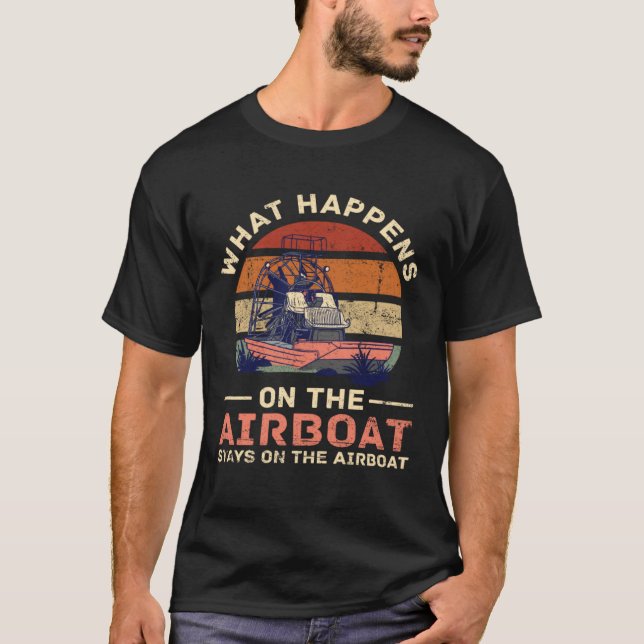 Camiseta Airboat Fanboat Rc Hydroplane Racing Swamp Boat Ri (Frente)