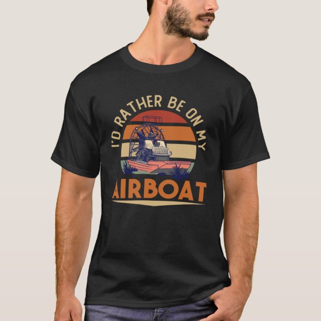 Camiseta Airboat Fanboat Rc Hydroplane Racing Swamp Boat Ri (Frente)