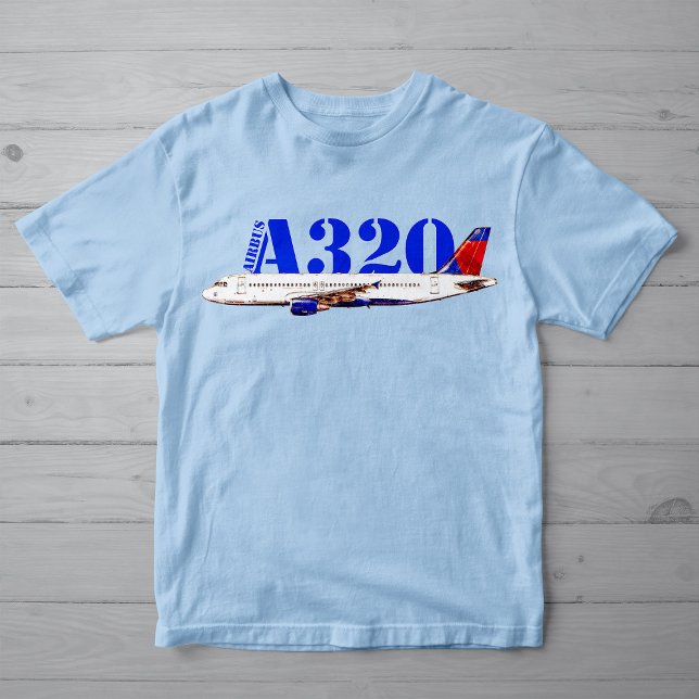 Camiseta Airbus a320 Avião Desenho de Aquarela (Criador carregado)