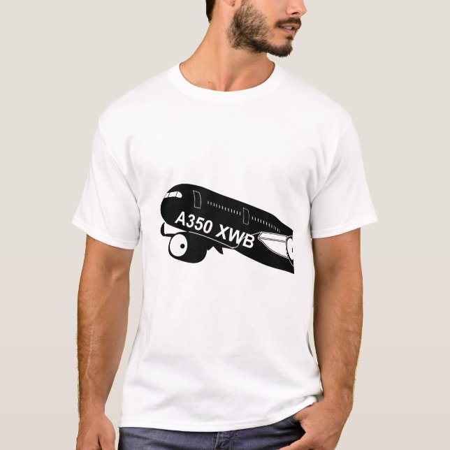 Camiseta Airbus A350-XWB T-Shirt por HajiBoris (Frente)