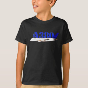 Camiseta Airbus A380 Airplane Desenho de Aquarela
