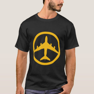 Camiseta Airbus A380 — Piloto de avião de jato amarelo
