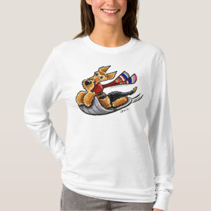 Camiseta Airedale Aire-Sledding Terrier