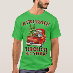 Camiseta Airedale Através Da Placa De Caminhão De Neve