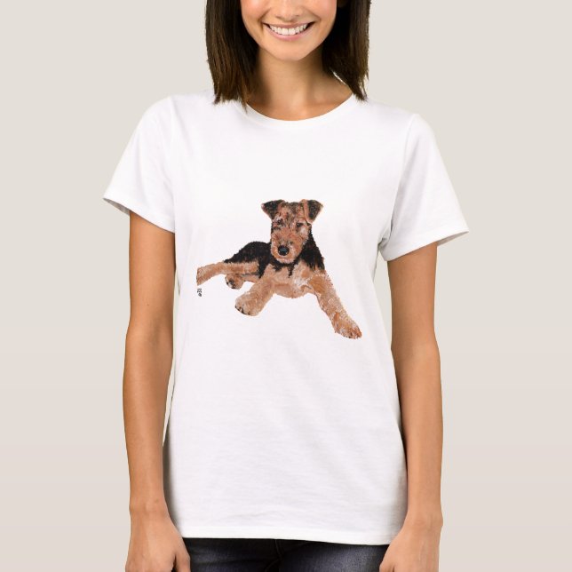 Camiseta Airedale, Lakeland, Welsh Terrier Pup (Frente)