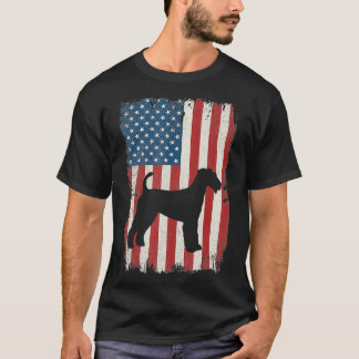 Camiseta Airedale Terrier American Flag A Cachorro Alavanca