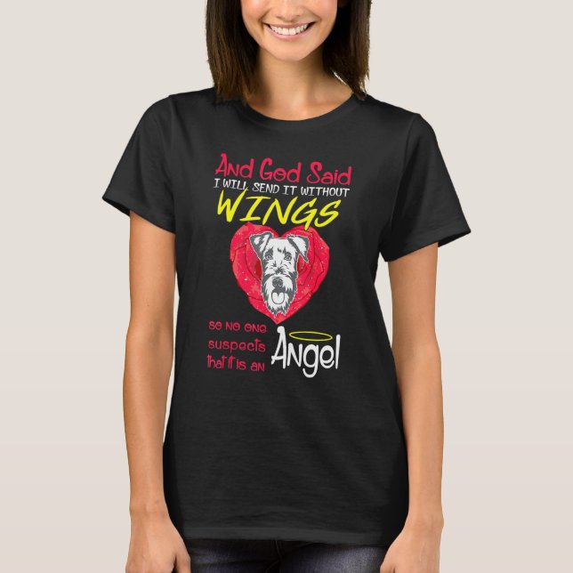 Camiseta Airedale Terrier Angel Sem Wings Pet (Frente)