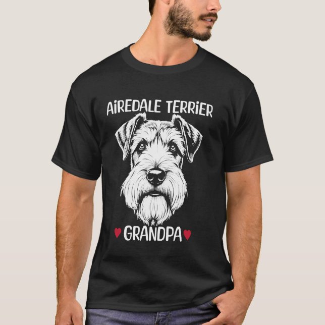 Camiseta Airedale Terrier Avô  2 (Frente)