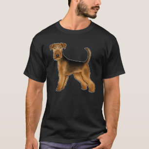Camiseta Airedale Terrier Cachorro Cartoon Fofo Bingley Ter