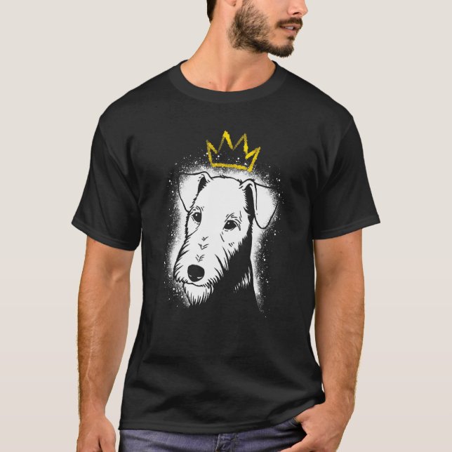 Camiseta Airedale Terrier com Coroa (Frente)