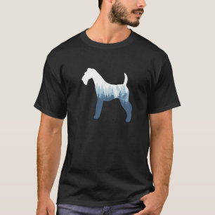 Camiseta Airedale Terrier Dog Silhouket ao ar livre