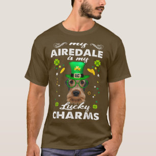 Camiseta Airedale Terrier É Meu Dia de São Patrício De Char