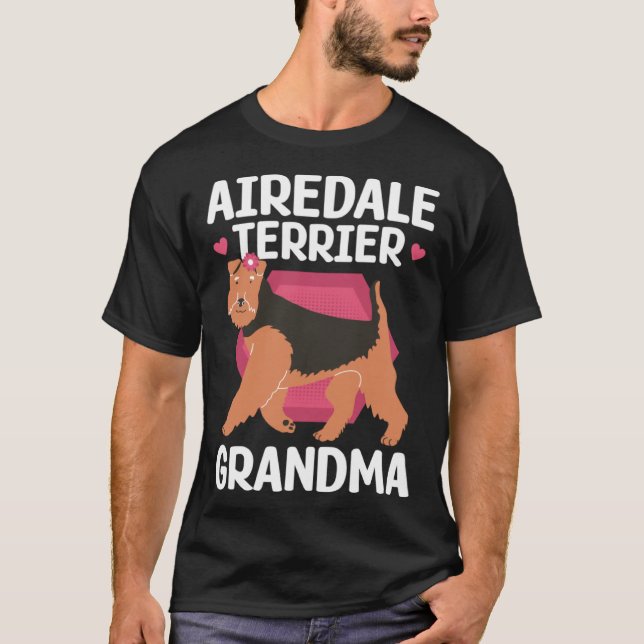 Camiseta Airedale Terrier Grandma Dog Owner Airedale Terrie (Frente)