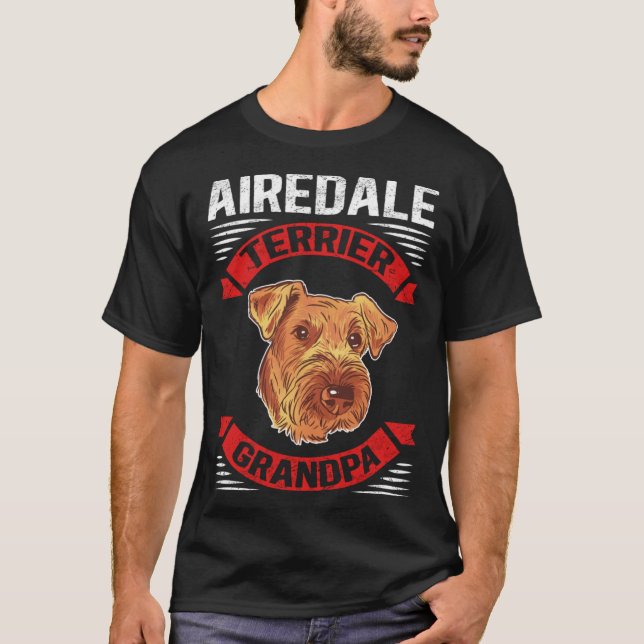 Camiseta Airedale Terrier Grandpa Dog Owner Airedale Terrie (Frente)