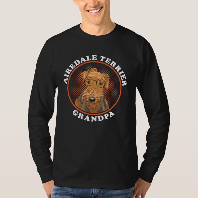 Camiseta Airedale Terrier Grandpa Dog Owner Airedale Terrie (Frente)