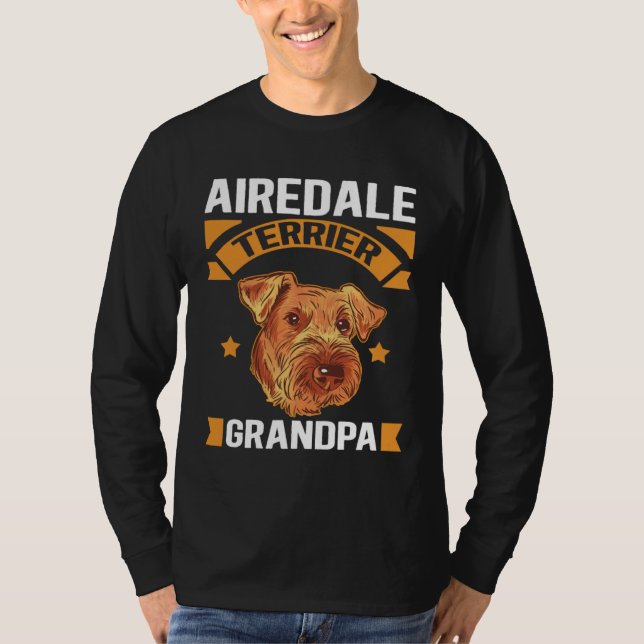 Camiseta Airedale Terrier Grandpa Dog Owner Airedale Terrie (Frente)