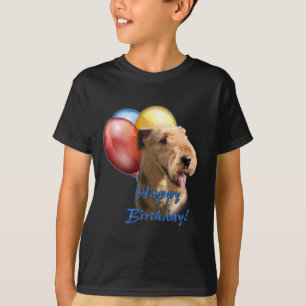 Camiseta Airedale Terrier Happy Birthday Balon