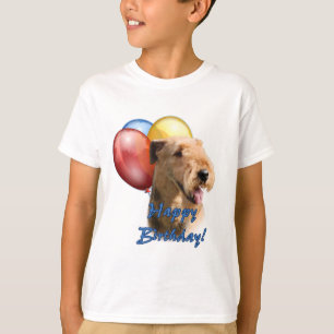 Camiseta Airedale Terrier Happy Birthday Balon