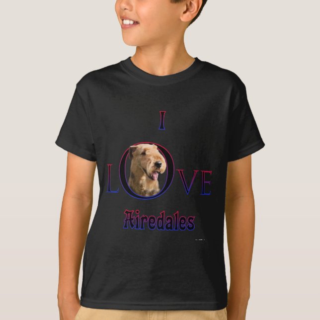 Camiseta Airedale Terrier I Love (Frente)