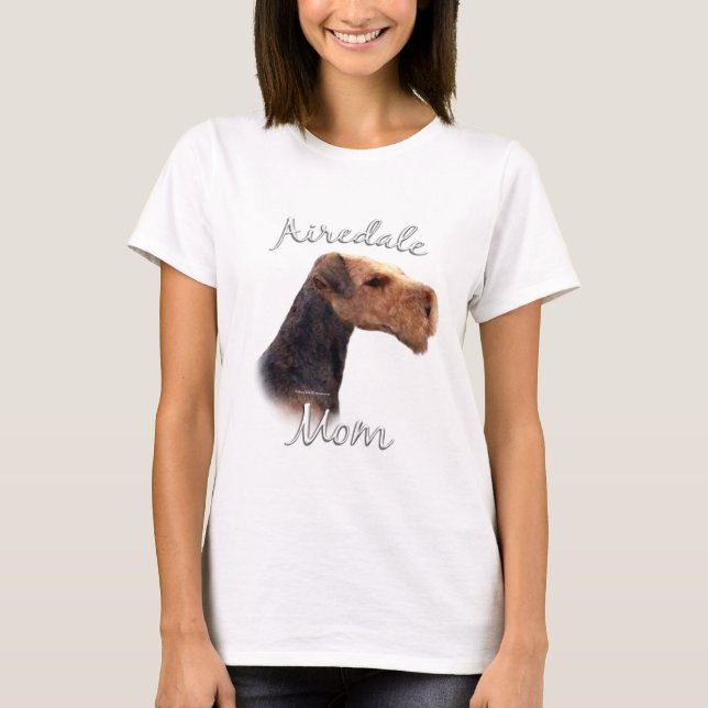 Camiseta Airedale Terrier Mãe 2 (Frente)