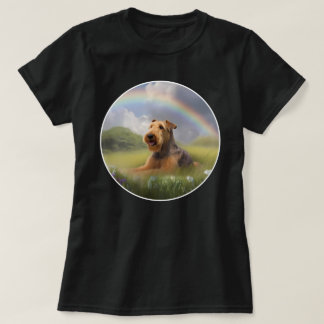 Camiseta Airedale Terrier Rainbow Bridge Cuja Cachorada Cac