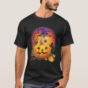 Camiseta Airedale Terrier Witch Pumpkin Halloween Dog Lover