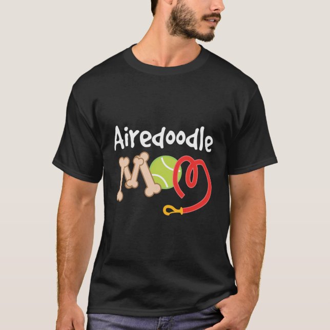 Camiseta Airedoodle Dog Pet Mãe (Frente)