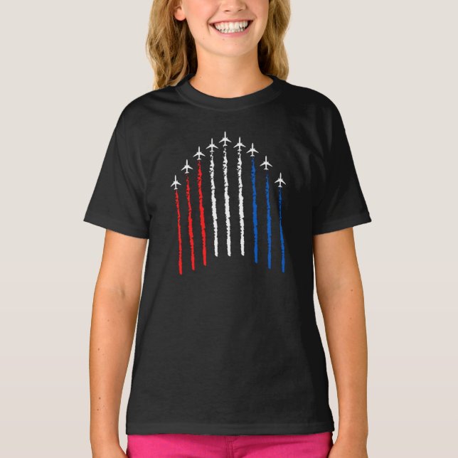 Camiseta Airforce Flyover 4 De Julho T-Shirt (Frente)