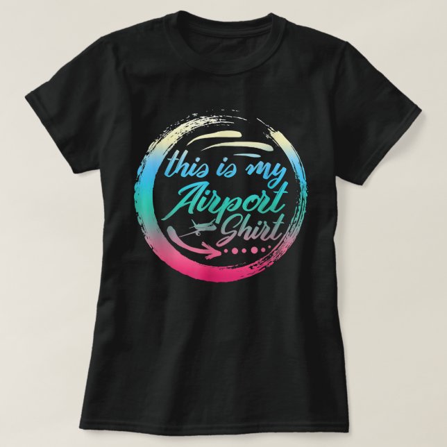 Camiseta Airplane Lover Traveler Airport Vacation Out Of To (Frente do Design)