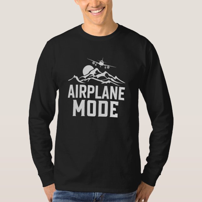 Camiseta Airplane Mode Pilot Airplane Plane Aviation  21 (Frente)