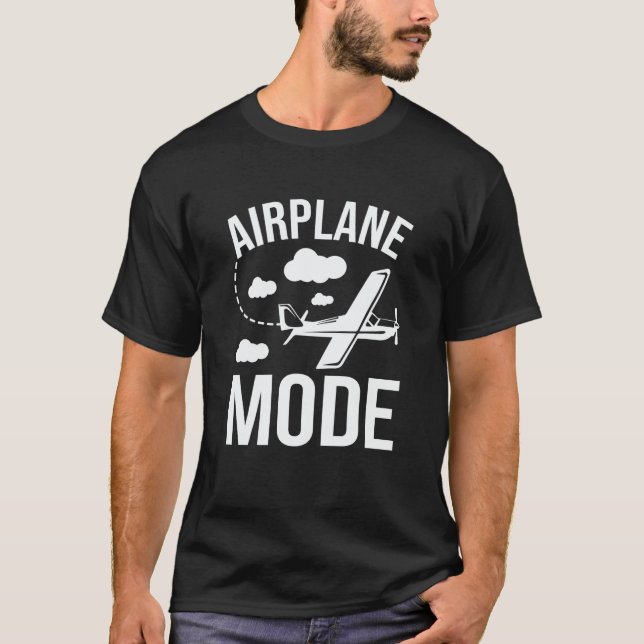 Camiseta Airplane Mode Pilot Airplane Plane Aviation  33 (Frente)