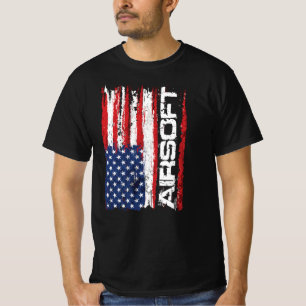 Camiseta Airsoft Grunge USA Flag
