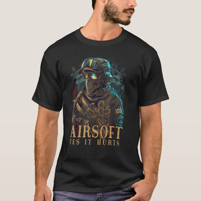Camiseta Airsoft Paintball Combat Sport Graphic Teesfor Men (Frente)